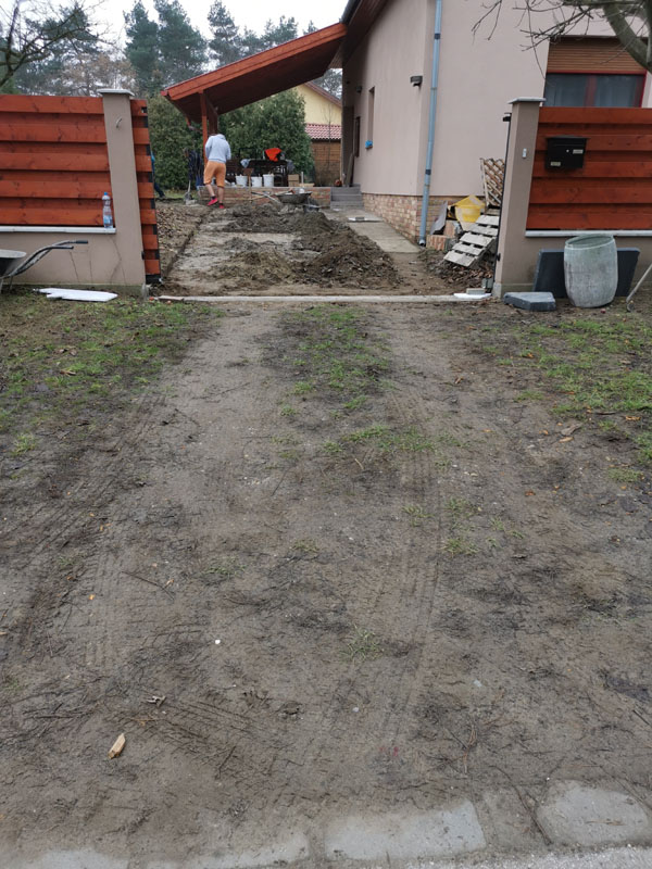 Térkővezés vasalt betonrétegre 4